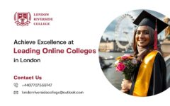 Online Colleges in London A smiling graduate celebrating excellence achieved through leading online colleges in London. London Riverside College