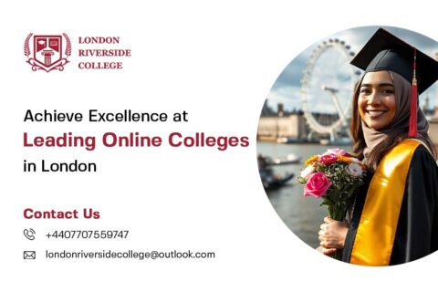 Online Colleges in London A smiling graduate celebrating excellence achieved through leading online colleges in London. London Riverside College